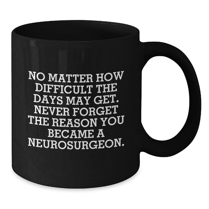 Funny Neurosurgeon Gifts for Birthday, Inspirational Quote Black Coffee Mug from Friends, Unique Birthday Unique Gifts for Neurosurgeon Men, Funny Coffee Lovers Mug - Additional