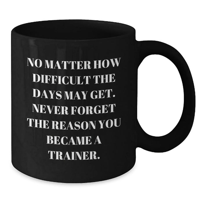 Funny Inspirational Gifts for Trainer Men from Friends Family - Trainer Quote Black Coffee Mug Christmas Unique Presents - Additional