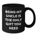 Funny Uncle Gifts from Men, Unique Black Coffee Mug for Uncle, Being My Uncle Is The Only Gift You Need Christmas Unique Gifts - Additional