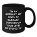 Funny Actuary Gifts from Friends for Actuary Valentine's Black Coffee Mugs - I'm An Actuary Quote Black Ceramic Mugs 11oz 15oz - Additional