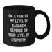 Funny Painter Gifts from Friends to Painter, Valentine's Unique Gifts for Painter, Black Coffee Mug for Painter - Additional