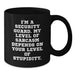 Funny Security Guard Gifts for Men - Black Coffee Mug with I'm A Security Guard Sarcasm Quote, Perfect for Father's Day Unique Gifts from Family or Friends - Additional