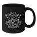 Funny Woodworker Gifts from Men to Friends or Family - Black Coffee Mug I'm A Woodworker My Level Of Sarcasm Depends On Your Level Of Stupidity Christmas Unique - Additional