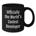 Developer Black Coffee Mug - Officially The World's Coolest Developer Funny Quote, Gifts for Developers, Gifts from Men, Unique Father's Day Unique Gifts for Him - Additional