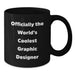 Funny Graphic Designer Gifts from Men to Women, Officially The World's Coolest Graphic Designer, Black Coffee Mug for Graphic Designers and Coffee Lovers - Additional