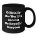 Funny Orthopedic Surgeon Gifts for Men, Black Coffee Mug, 'Officially The World's Coolest Orthopedic Surgeon' Quote, Unique Christmas Unique Gifts from Friends, Coworkers, Family - Additional
