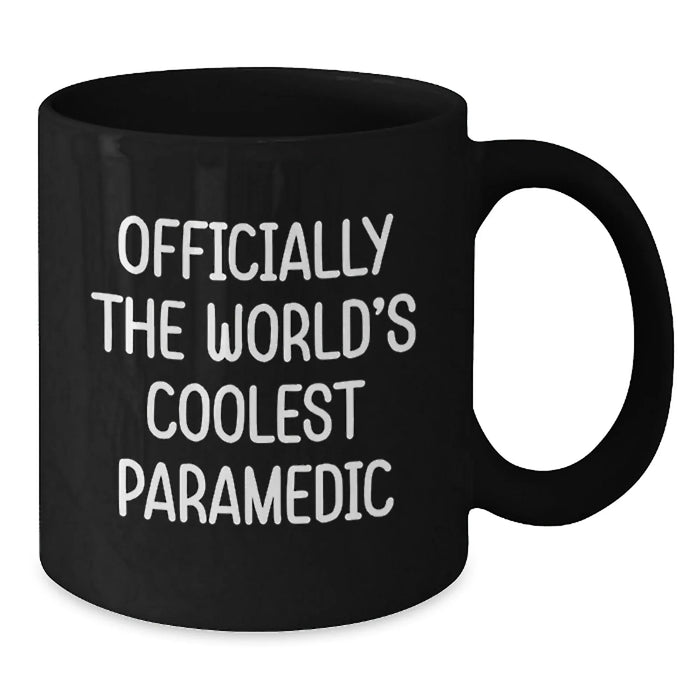 Funny Rescue Worker Gifts for Men, Women, Family and Friends - Black Coffee Mug Officially The World's Coolest Rescue Worker Quote - Additional
