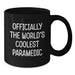 Funny Rescue Worker Gifts for Men, Women, Family and Friends - Black Coffee Mug Officially The World's Coolest Rescue Worker Quote - Additional