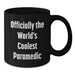 Funny Rescue Worker Gifts for Birthday, 'Officially The World's Coolest Rescue Worker' Black Coffee Mug from Men to Friends - Additional
