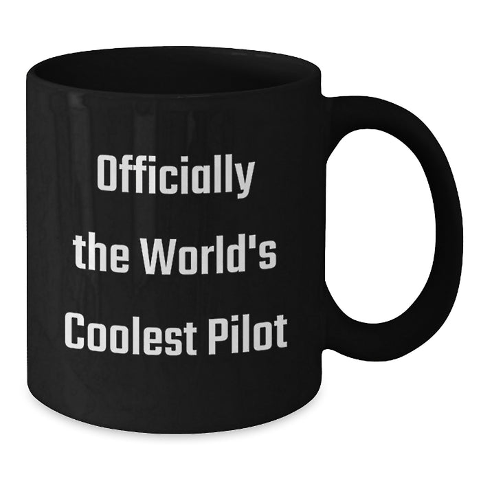 Funny Pilot Gifts from Friends, Black Coffee Mug for Pilot, Graduation Unique Gifts for Men - Additional