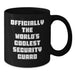 Funny Security Guard Gifts for Men - Officially The World's Coolest Security Guard Black Coffee Mug, Father's Day Unique Gifts from Friends to Family - Additional
