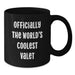 Funny Valet Gifts from Men to Friends - Officially The World's Coolest Valet Black Coffee Mug for Birthday Unique Gifts - Additional