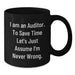 Funny Auditor Gifts from Men for Father's Day Unique Black Coffee Mugs - Assume I'm Never Wrong Mug - Additional