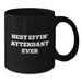 Funny Attendant Gifts for Dad, Black Coffee Mug with Best Effin' Attendant Ever Quote, Unique Father's Day Unique Gifts from Men to Attendant - Additional