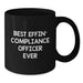 Funny Compliance Officer Gifts from Friends Black Coffee Mugs - Best Effin' Compliance Officer Ever Valentine's Unique - Additional