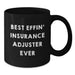 Funny Insurance Adjuster Gifts for Dad, Best Effin' Insurance Adjuster Ever Quote on Black Coffee Mug, Great Men's Father's Day Unique Gifts from Family - Additional