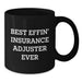 Funny Insurance Adjuster Gifts from Men to Insurance Adjusters on Father's Day - Best Effin' Insurance Adjuster Ever Black Coffee Mug for Dad - Additional