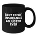 Funny Insurance Adjuster Gifts for Dad - Best Effin' Insurance Adjuster Ever Black Coffee Mug for Father's Day - Additional