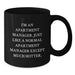 Funny Apartment Manager Gifts: Black Coffee Mugs for Birthday - 'I'm An Apartment Manager... Much Hotter!' Gifts from Friends, Coworkers, or Family for Men or Women - Additional