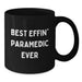 Funny Rescue Worker Gifts for Men Valentine's Unique Gifts from Friends Black Coffee Mug 'Best Effin' Rescue Worker Ever' - Additional