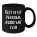 Funny Personal Assistant Gifts for Men - Best Effin' Personal Assistant Ever Black Coffee Mug, Perfect for Dad, Father's Day Unique - Additional