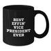 Funny Vice President Gifts for Men - Black Coffee Mug with Best Effin' Vice President Ever Quote - Birthday Unique Gifts from Friends - Additional