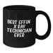 Funny X-Ray Technician Gifts from Friends for X-Ray Technicians - Best Effin' X-ray Technician Ever - Unique Black Coffee Mug for Christmas - Additional