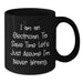 Funny Electrician Gifts from Friends, Unique Birthday Unique Gifts for Electrician Men, Black Coffee Mug with 'I Am An Electrician. To Save Time Let's Just Assume I'm Never Wrong.' Quote - Additional