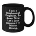 Funny Mechanical Engineer Gifts for Men - Black Coffee Mugs I Am A Mechanical Engineer To Save Time Let's Just Assume I'm Never Wrong - Additional