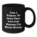 Funny Painter Gifts for Men, Unique Birthday Unique Gifts from Friends to Painter, Black Coffee Mug with I Am A Painter Quote - Additional
