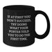 Graduation Unique Gifts from Friends for Porter - Funny Black Coffee Mug, If At First You Don't Succeed, Try Doing What Your Porter Told You To Do The First Time. - Additional