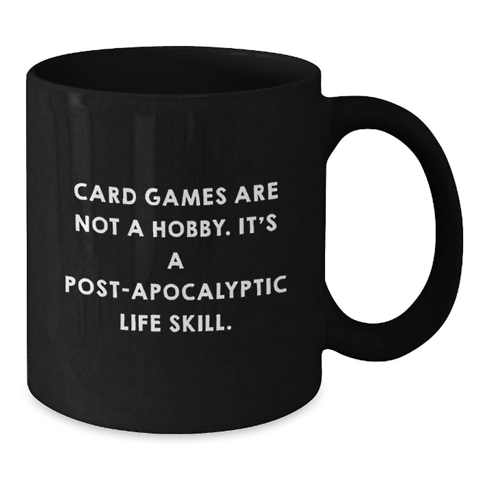 Funny Card Games Black Coffee Mug for Graduation Unique Gifts from Friends, Perfect for Card Games Enthusiasts, Men, Women, and Family Members - Additional
