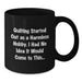 Quilting Gifts for Men and Women, Funny Black Coffee Mug, Graduation Unique Gifts from Friends, Family, Coworkers - Additional