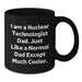 Funny Nuclear Technologist Dad Gifts for Men, Black Coffee Mug, Unique Graduation Unique Gifts from Dad to Nuclear Technologist Son - Additional