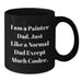 Funny Painter Dad Black Coffee Mug for Painter Friends Gifts from Family - Perfect for Graduation Unique Gifts - Additional