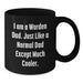 Funny Warden Dad Christmas Unique Gifts - Black Coffee Mug for Him, Unique Gift Ideas for Men from Family, Friends, Coworkers - Additional