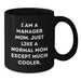 Funny Manager Gifts from Mom, Manager Mom Black Coffee Mug, Inspirational Graduation Unique Gifts for Manager - Additional