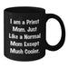 Fun Priest Mom Black Coffee Mugs Gifts for Priest Graduation - Cool Funny Quote - Additional