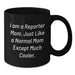 Funny Reporter Mom Graduation Gift, Black Coffee Mug for Reporter Women, Gifts from Friends to Reporter - Additional