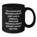 Funny Nuclear Technologist Gifts - I'm Much Hotter Black Coffee Mug for Men Women Friends Coworkers Family - Unique Christmas Unique Gift for Nuclear Technologist Enthusiasts - Additional