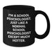 Funny School Psychologist Gifts for Graduation - I'm Hotter Than Normal School Psychologists - Black Coffee Mugs from Men to Women - Additional