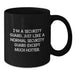 Funny Security Guard Humor Black Coffee Mug Gifts from Friends for Security Guard Birthday - Additional