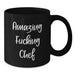 Funny Chef Gifts from Friends for Graduation - Amazing F--king Chef Black Coffee Mug, 11oz or 15oz, Microwave and Dishwasher Safe - Additional