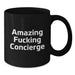 Funny Gifts from Men to Concierge - Graduation Unique Gifts for Friends - Amazing Concierge Black Coffee Mug - Additional
