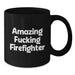 Funny Firefighter Gifts for Men, Firefighter Black Coffee Mug with Amazing F--king Firefighter Quote, Graduation Unique Gifts from Friends, Family, Coworkers - Additional