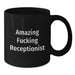 Funny Gifts for Receptionist Black Coffee Mugs from Friends for Graduation Unique Office - Additional