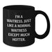 Funny Waitress Gifts for Christmas, Black Coffee Mug, I'm a Waitress Gifts from Men to Friends - Additional