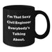 Sexy Civil Engineer Black Coffee Mug, Funny Gifts for Civil Engineer Men, Women, Friends, Coworkers, Family from Men, Women, Friends, Coworkers, Family - Unique Graduation - Additional