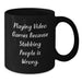 Funny Playing Video Games Gifts for Men, Women, Friends, Coworkers, Family - Black Coffee Mug - Additional