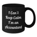 Funny Accountant Gifts for Men, Unique Black Coffee Mug for Christmas, 'I Can't Keep Calm I'm An Accountant' Quote from Friends and Family - Additional